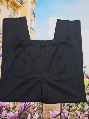 Bernard Zins Paris Dark Gray Women's Trousers Pants Size 14